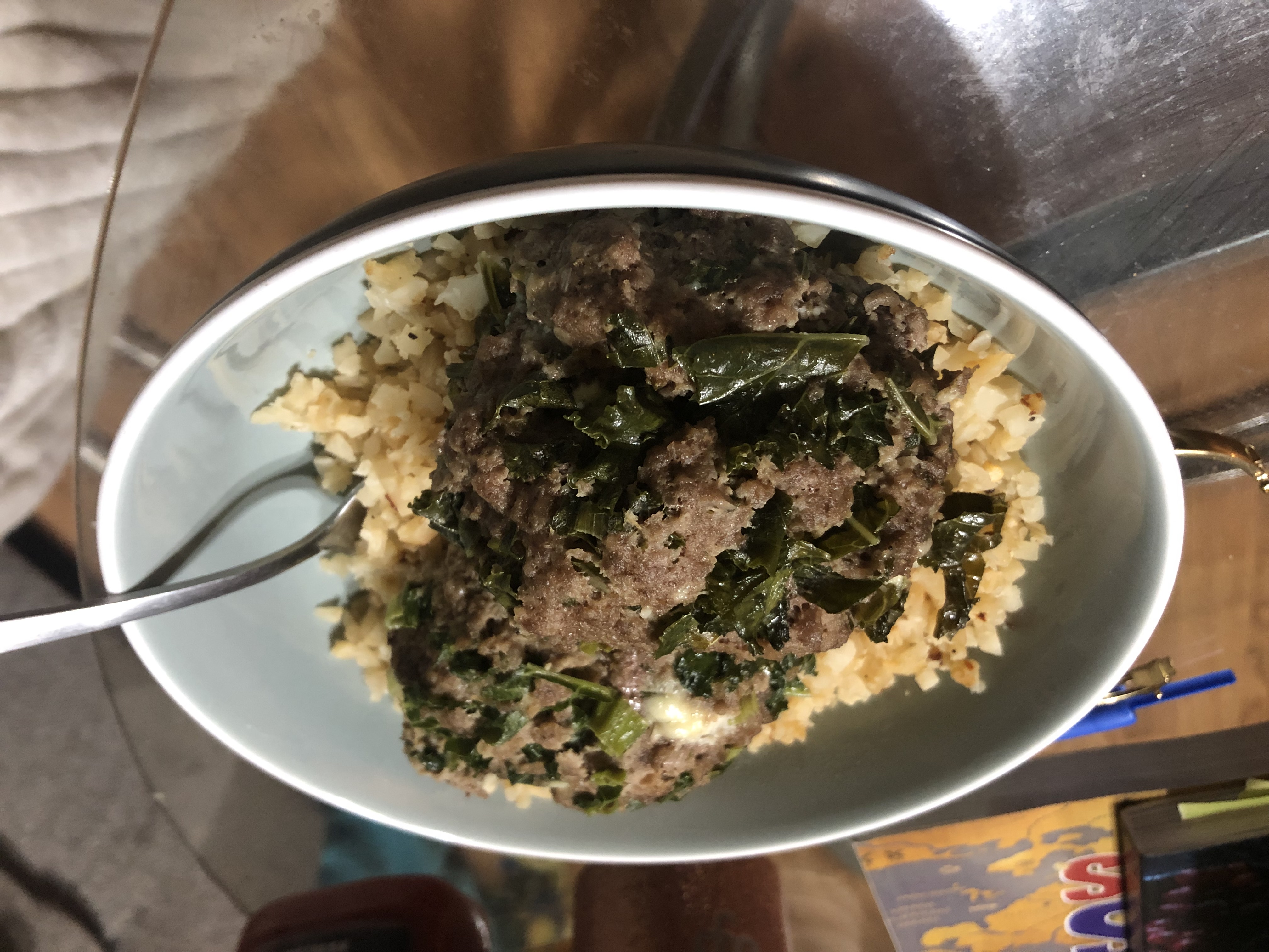 Beef Burgers with Kale and Cheese